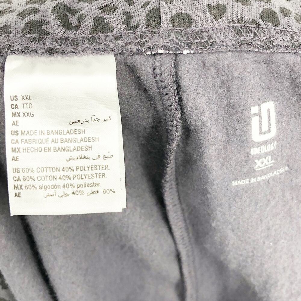 IDEOLOGY Women's Fleece Cheetah-Print Jogger Pants XXL Black Drawstring NWT - Picture 10 of 12